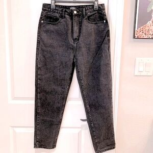 Nasty Gal Debbie High-waisted Black Mom Jeans Size 8 NWT